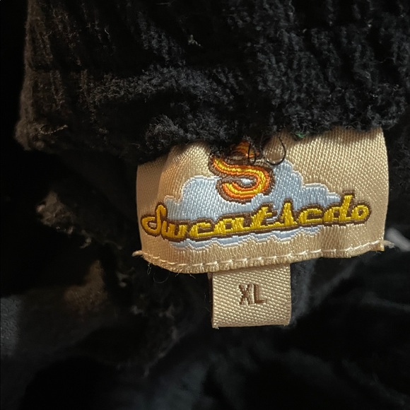 Sweatscdo Black Velour Pants with Gray Piping - Picture 8 of 9